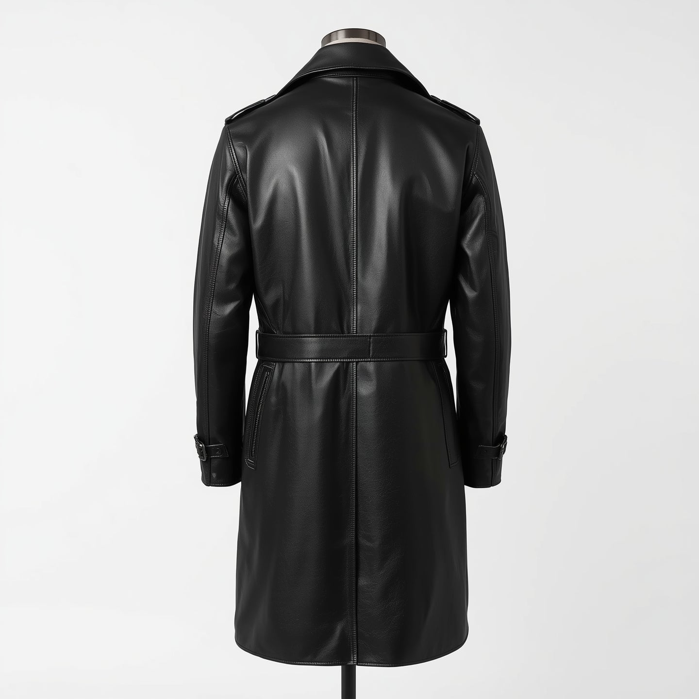 Dominion – Black Long Leather Trench Coat