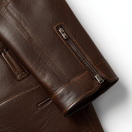 Ionix – Brown Iconic Leather Jacket