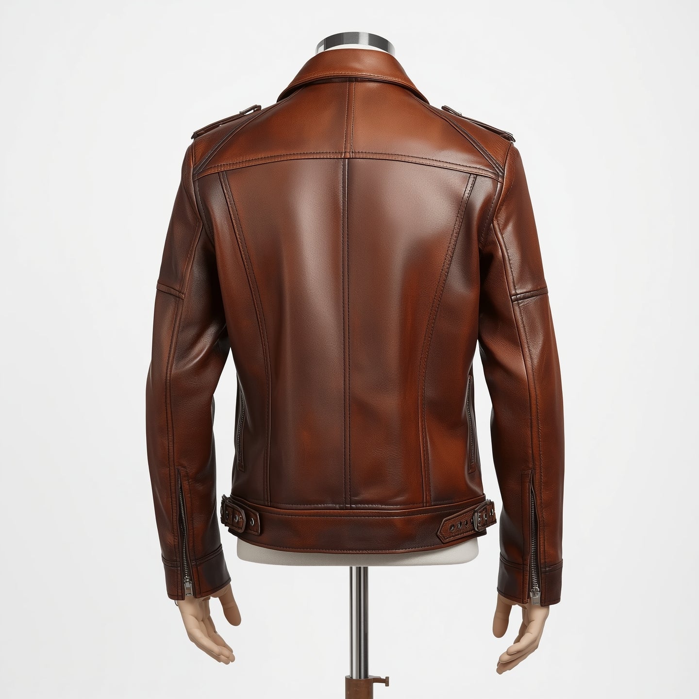 Rogue – Camel Classic Biker Leather Jacket