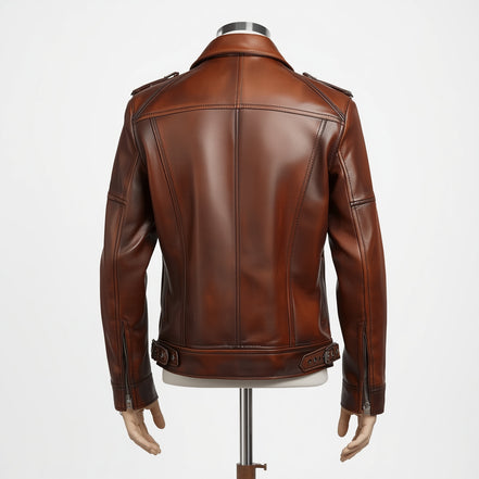 Rogue – Camel Classic Biker Leather Jacket