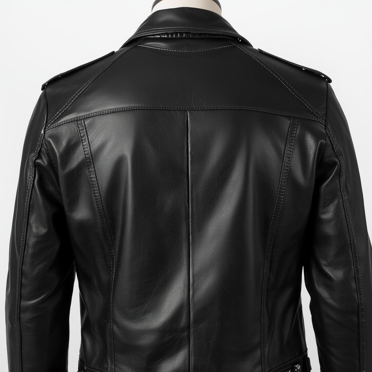 Rogue – Jet Black Classic Biker Leather Jacket