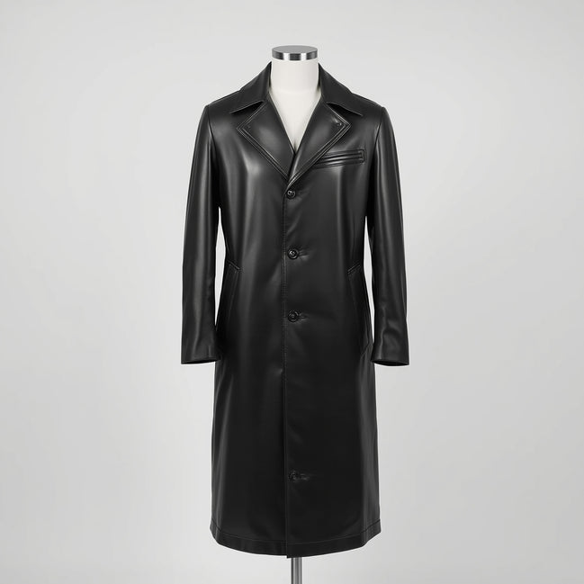 Dominion – Black Long Leather Trench Coat