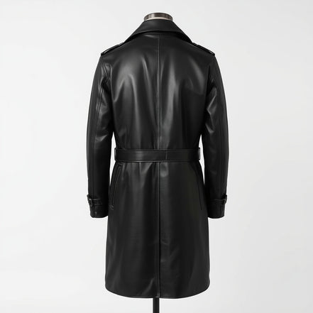 Dominion – Black Long Leather Trench Coat