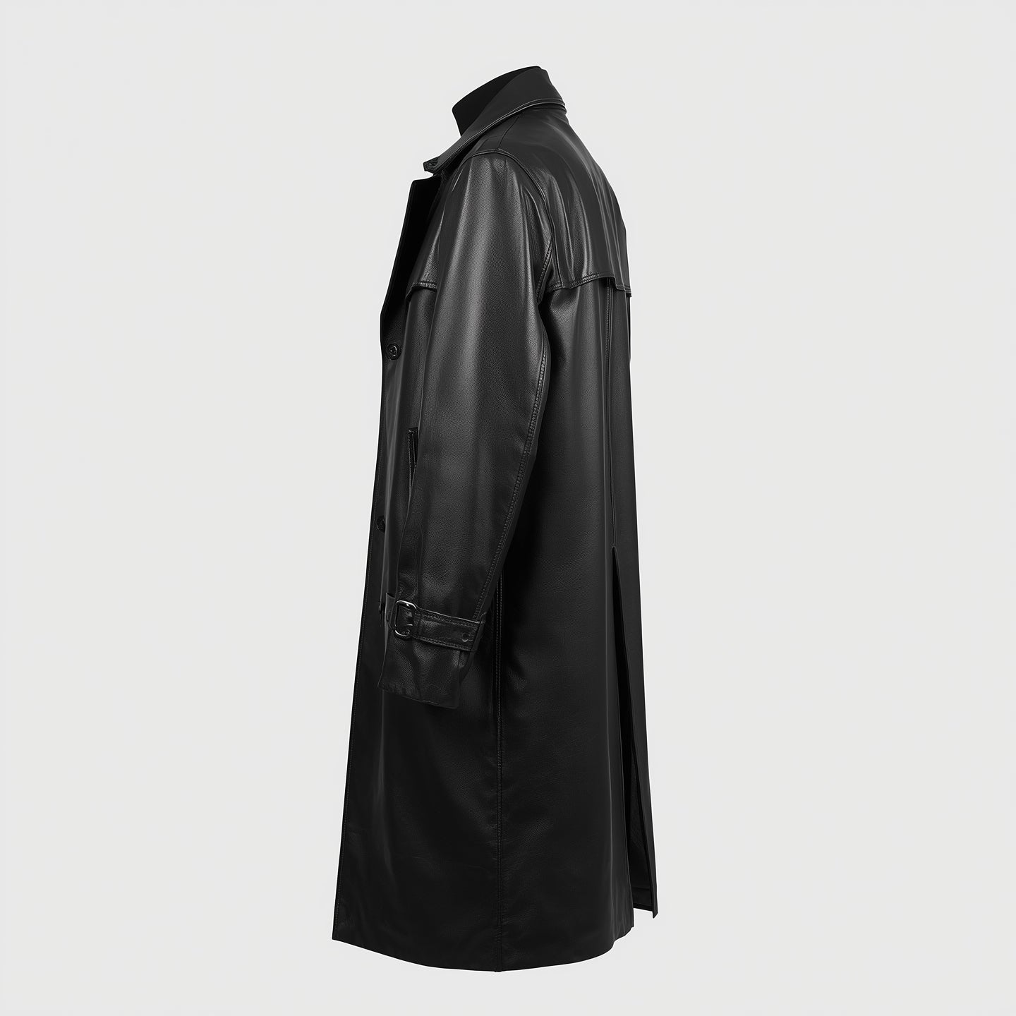 Dominion – Black Long Leather Trench Coat