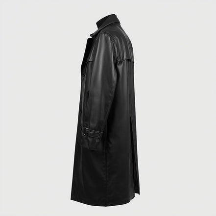 Dominion – Black Long Leather Trench Coat