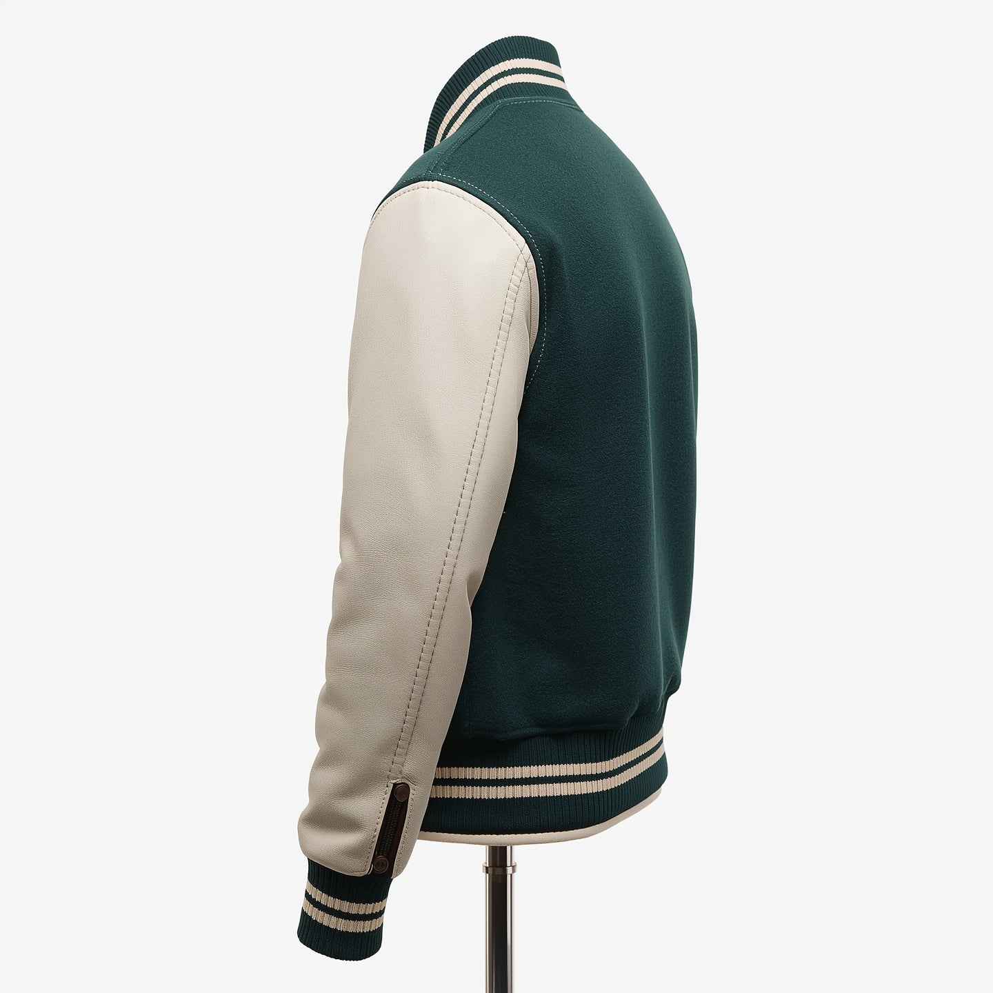 Legacy – Green & White Varsity Leather Jacket
