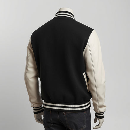 Legacy – Black & White Varsity Leather Jacket