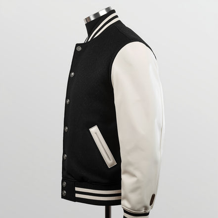Legacy – Black & White Varsity Leather Jacket