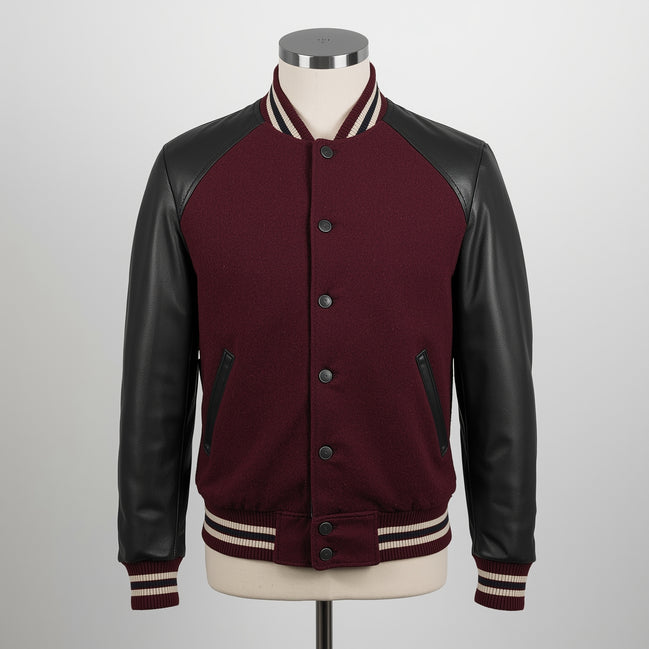 Legacy – Red & Black Varsity Leather Jacket