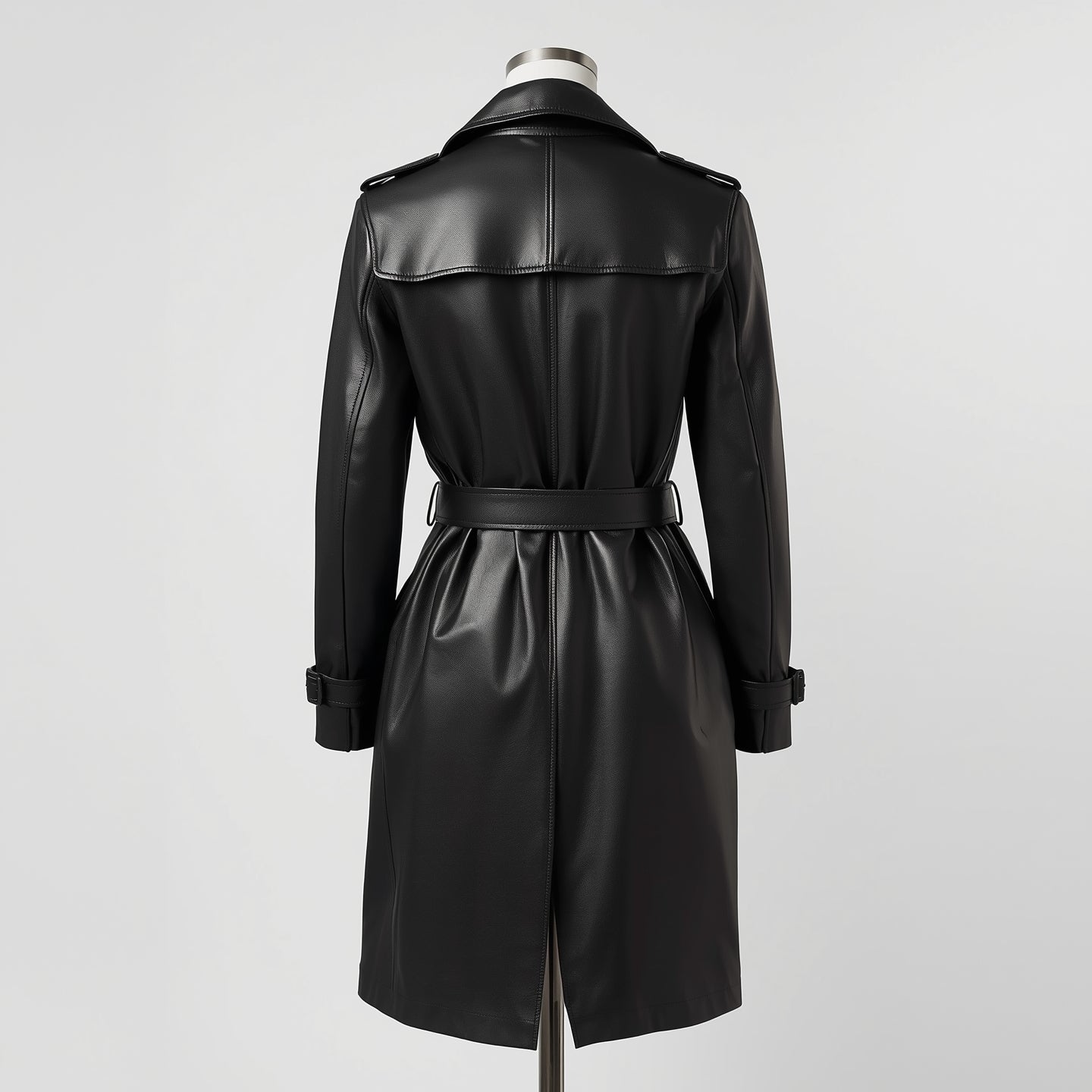 Noctis – Black Leather Trench Coat
