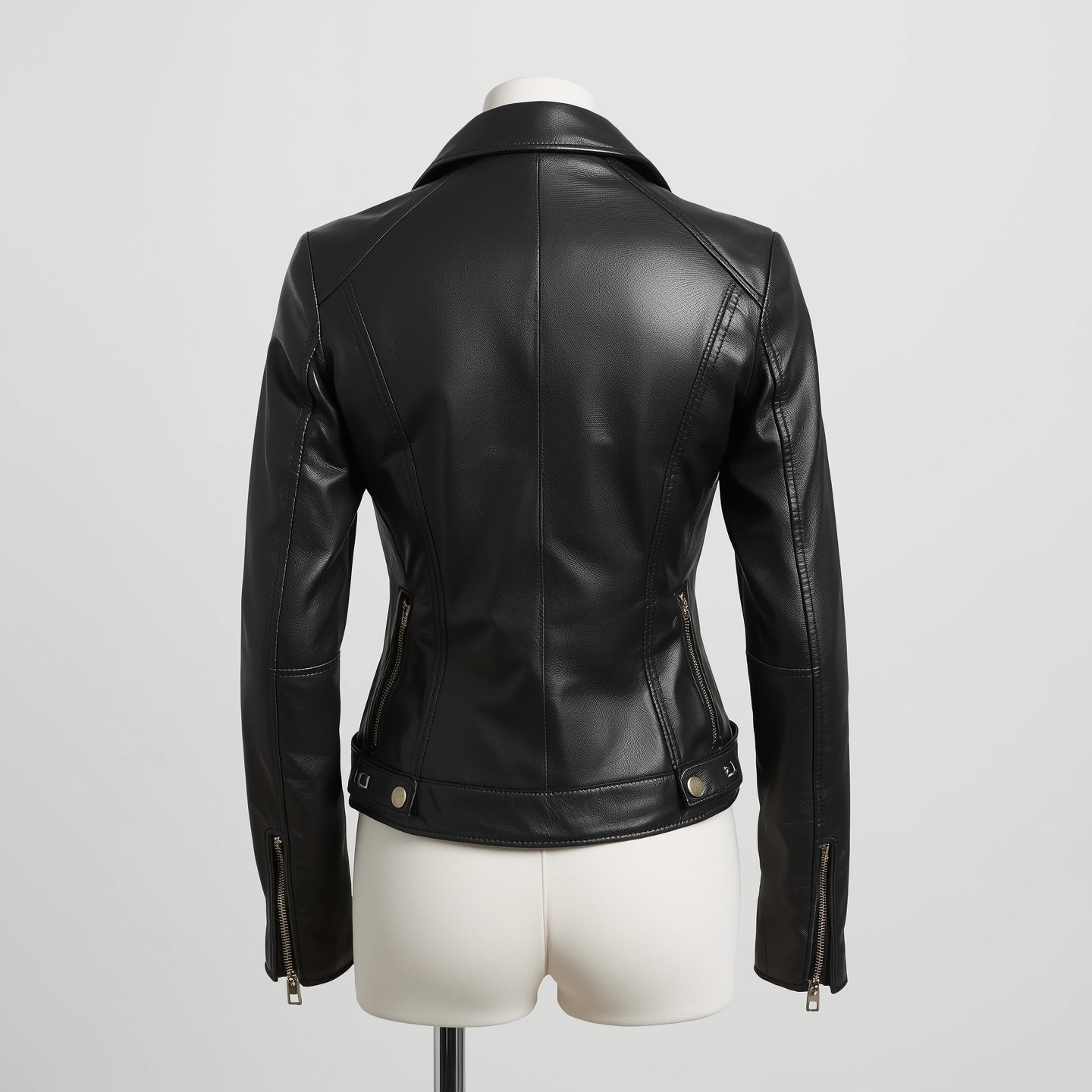 Vetra – Jet Black Women’s Moto Leather Jacket