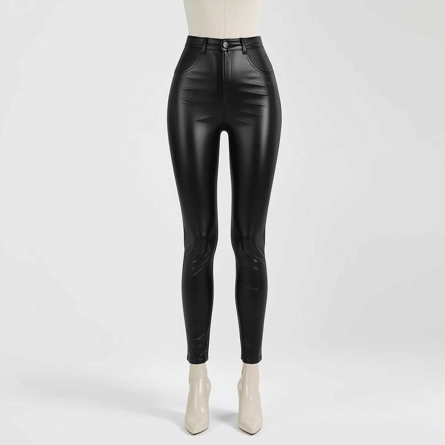 Sculpt – Jet Black Women’s Skinny Leather Pants
