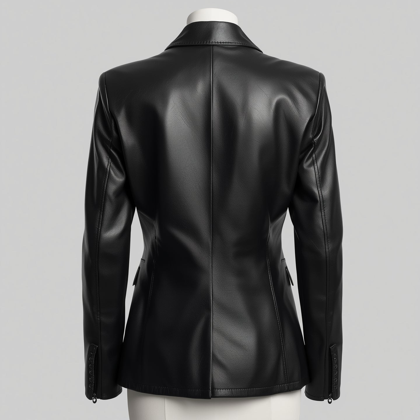 Monarch – Matte Black Women’s Leather Blazer