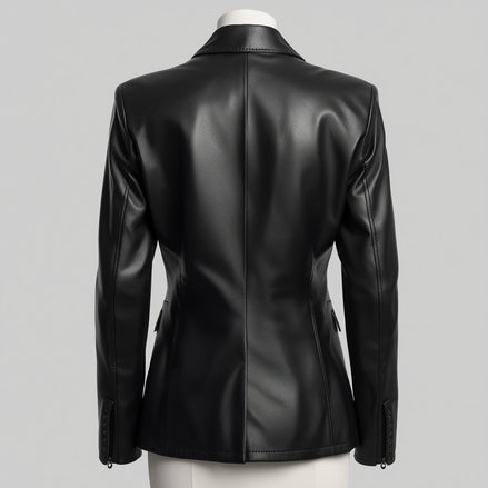 Monarch – Matte Black Women’s Leather Blazer