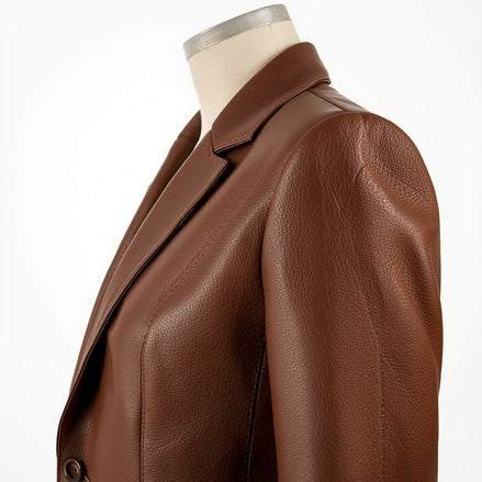 Monarch – Chestnut Brown Women’s Leather Blazer