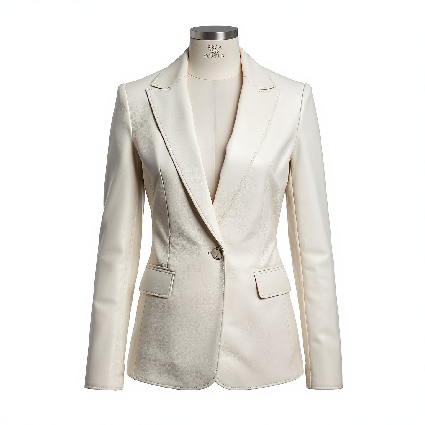 Monarch – Off-White Ivory Women’s Leather Blazer