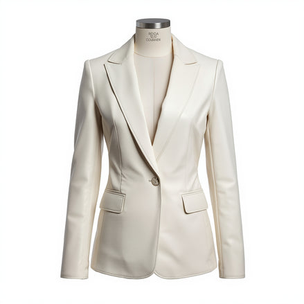 Monarch – Off-White Ivory Women’s Leather Blazer