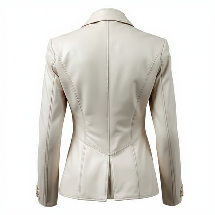 Monarch – Off-White Ivory Women’s Leather Blazer