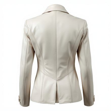 Monarch – Off-White Ivory Women’s Leather Blazer