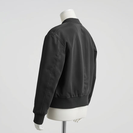 Velour – Charcoal Grey Women’s Suede Bomber Jacket