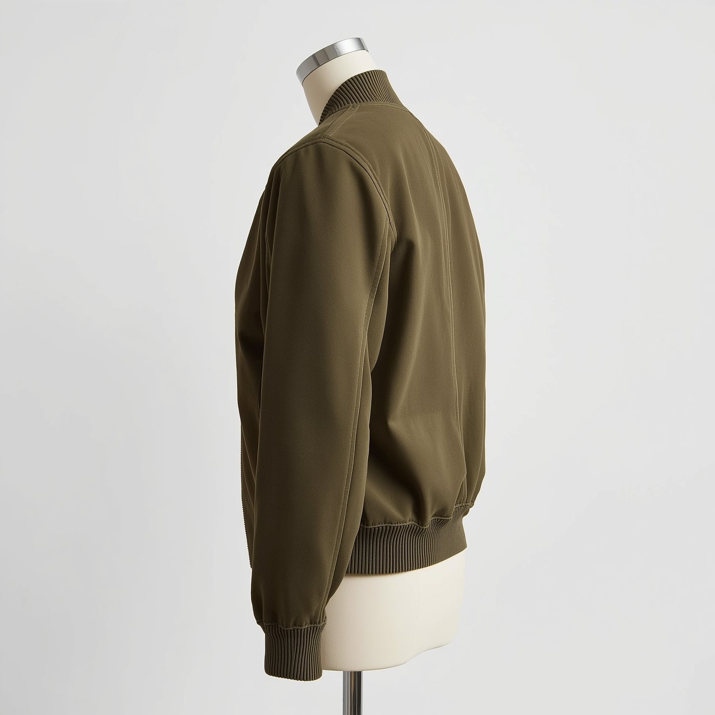 AeroLux – Olive Green Women’s Bomber Leather Jacket