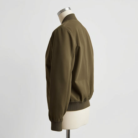 AeroLux – Olive Green Women’s Bomber Leather Jacket