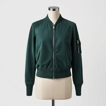 Velour – Deep Forest Women’s Suede Bomber Jacket