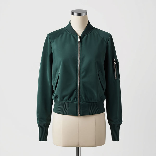 Velour – Deep Forest Women’s Suede Bomber Jacket